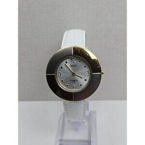 Vintage Adec By Citizen Titanium Two Tone Art Deco Quartz Watch New Battery